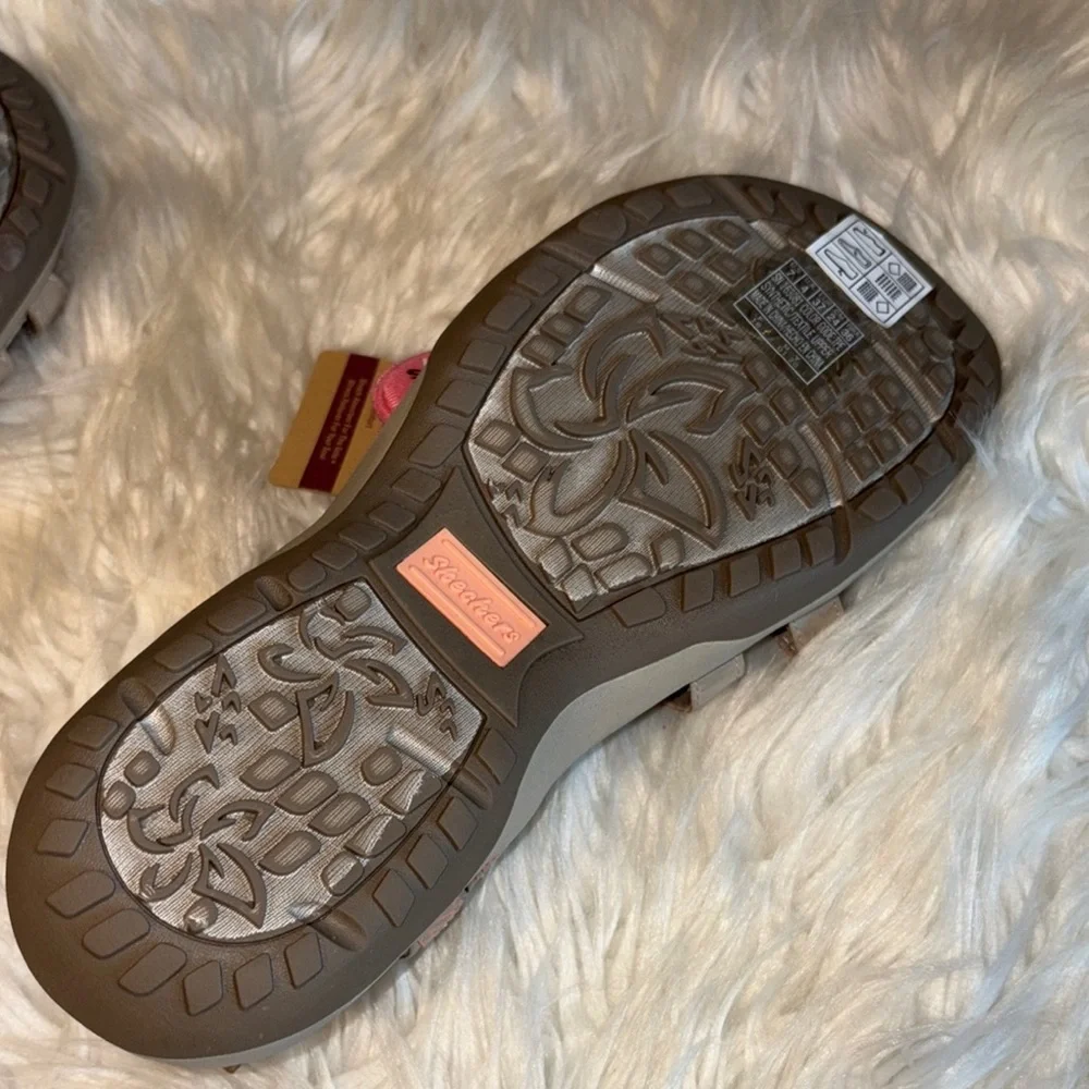 Skechers Gray Comfort Sandals with Crisscross Straps
